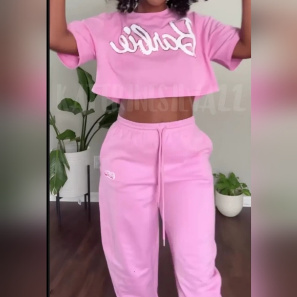 ZARA X BARBIE THE MOVIE WARNER BROS. JOGGER TROUSERS High Waist NWT Size Small - Picture 7 of 9